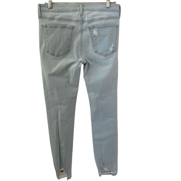 High Street Jeans Womens 28 Distressed Light Wash Blue Stretch - Picture 2 of 10